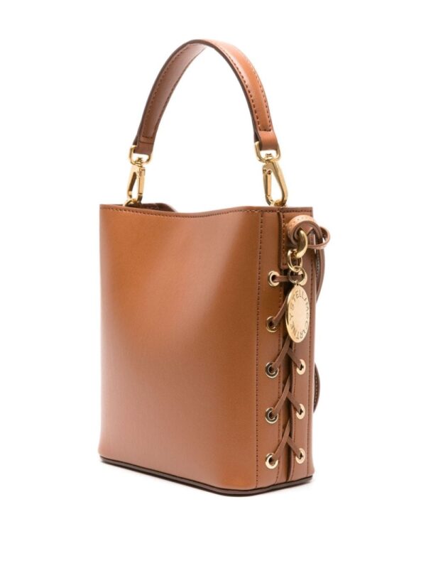 Stella McCartney logo-charm faux-leather bucket bag - Image 3