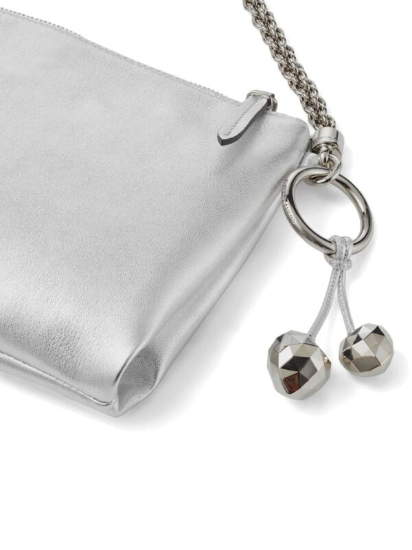 Jimmy Choo Callie metallic leather clutch bag - Image 5
