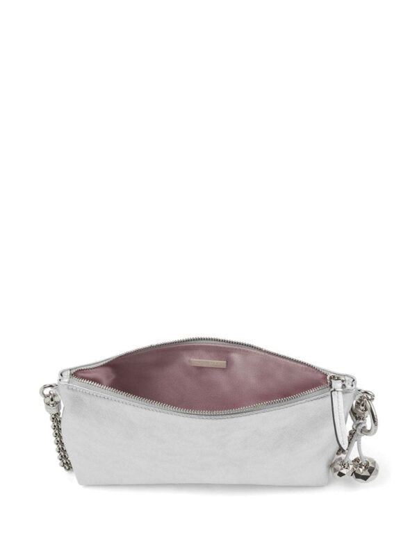 Jimmy Choo Callie metallic leather clutch bag - Image 4