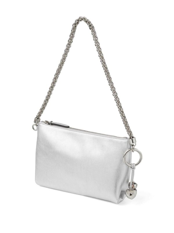 Jimmy Choo Callie metallic leather clutch bag - Image 3