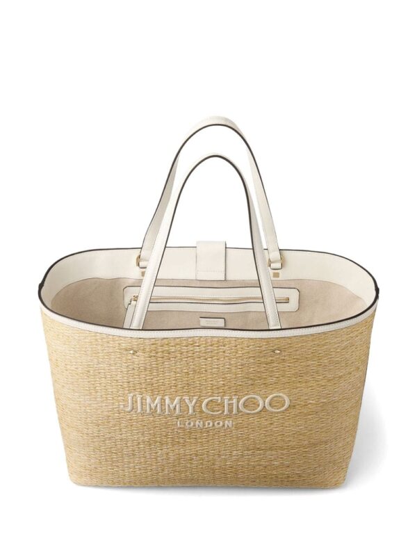 Jimmy Choo Marli raffia tote bag - Image 4