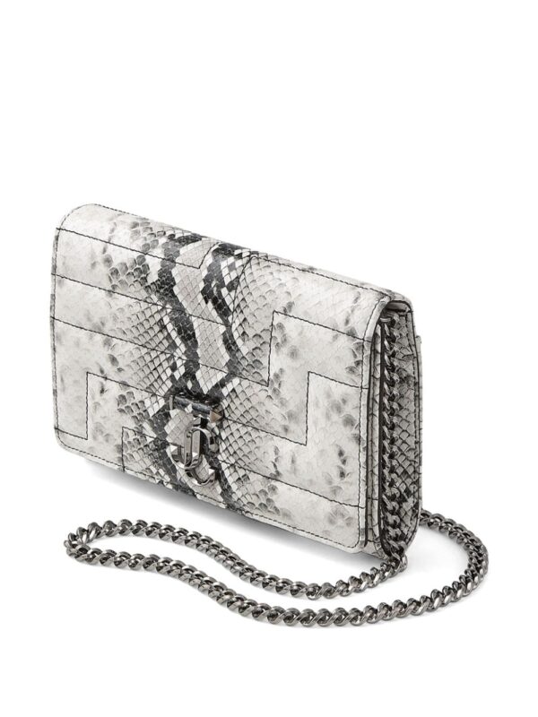 Jimmy Choo Avenue snakeskin-effect clutch bag - Image 4