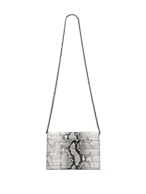 Jimmy Choo Avenue snakeskin-effect clutch bag - Image 3