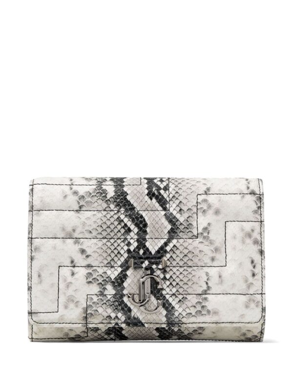 Jimmy Choo Avenue snakeskin-effect clutch bag