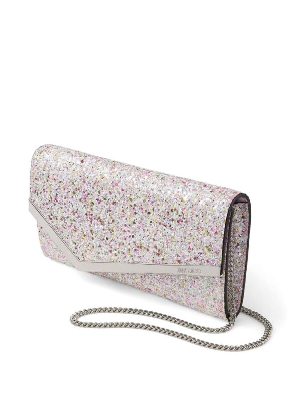 Jimmy Choo Emmie glitter clutch bag - Image 3