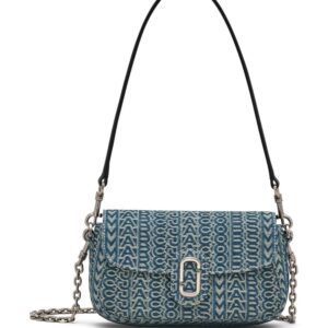 Marc Jacobs The Monogram Sunfaded Denim Clover shoulder bag