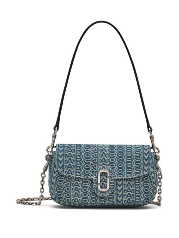 Marc Jacobs The Monogram Sunfaded Denim Clover shoulder bag