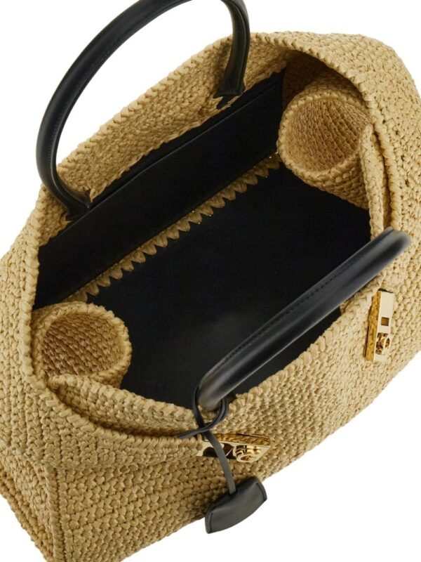 Ferragamo medium The Hug raffia tote bag - Image 5