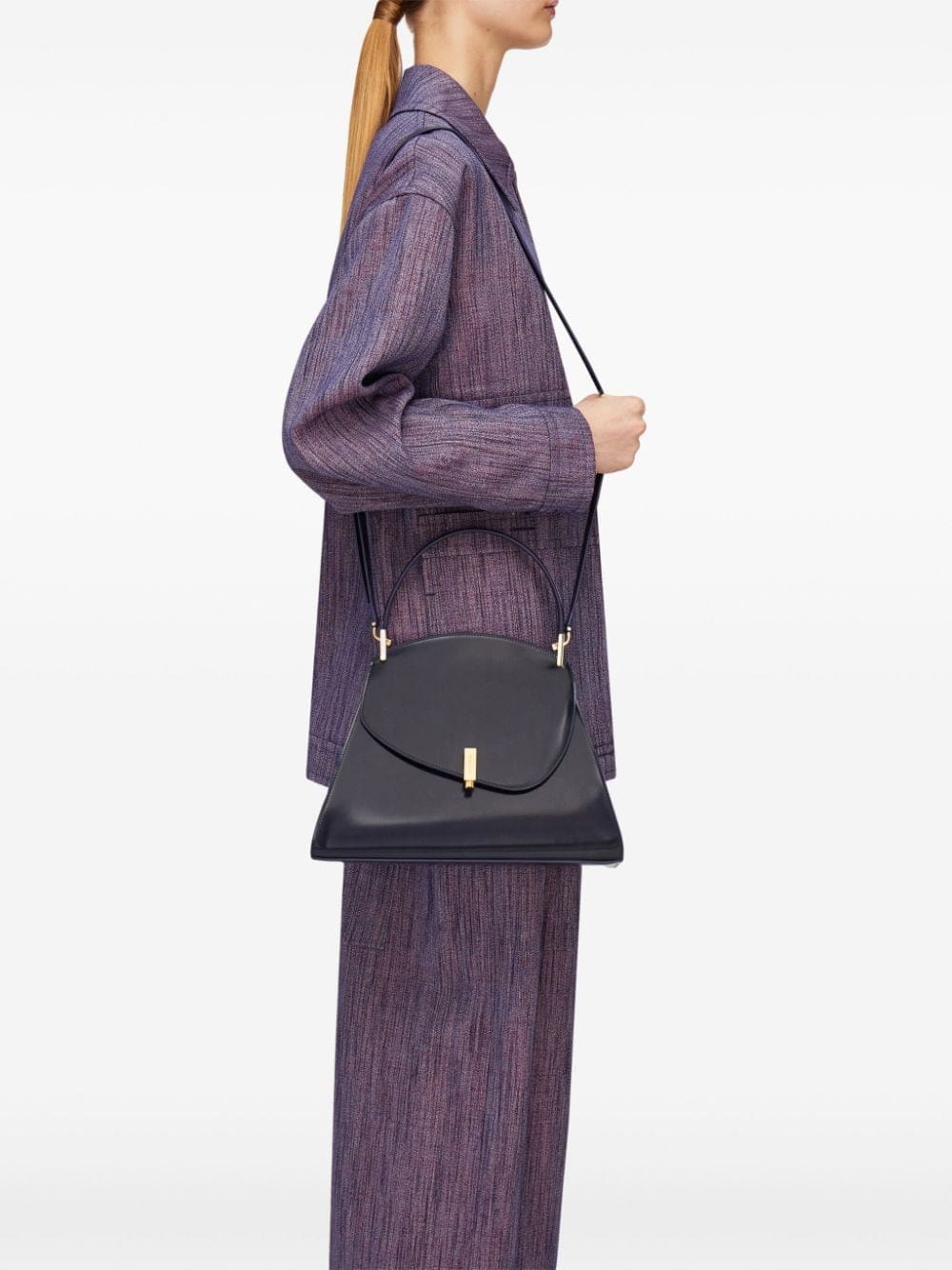 Ferragamo medium Geometric leather tote bag - Image 3