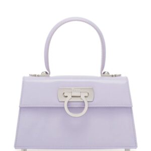 Ferragamo Iconic patent-leather tote bag