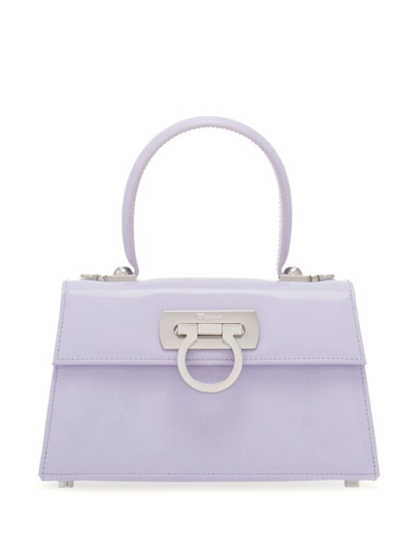 Ferragamo Iconic patent-leather tote bag