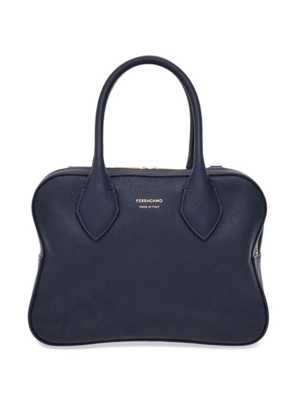 Ferragamo logo-stamp leather tote bag