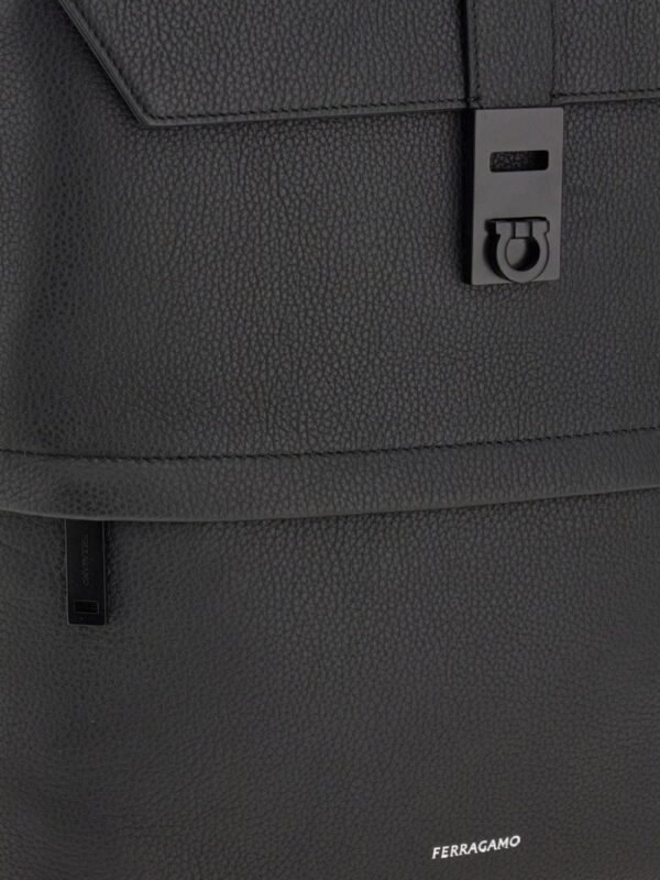 Ferragamo logo-debossed leather backpack - Image 5