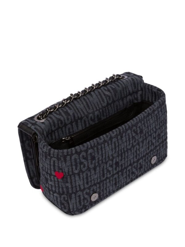 Moschino Biker logo-jacquard shoulder bag - Image 3