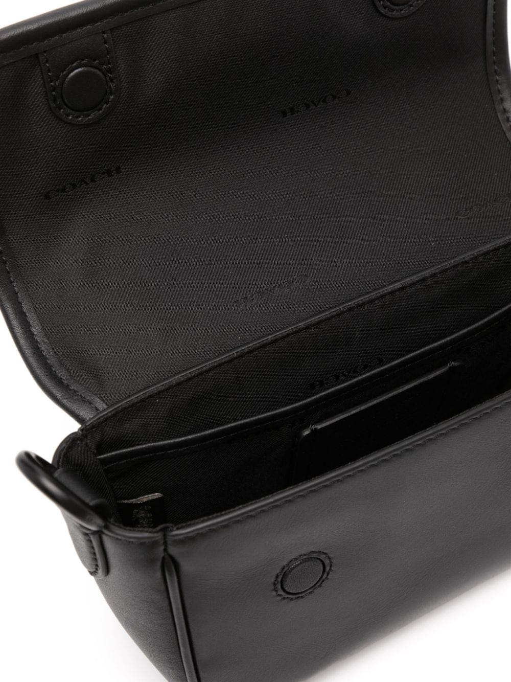 Coach chain-link strap leather shoulder bag - Image 4