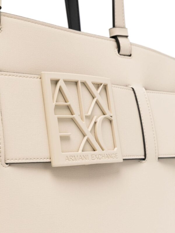 Armani Exchange logo-plaque tote bag - Image 3