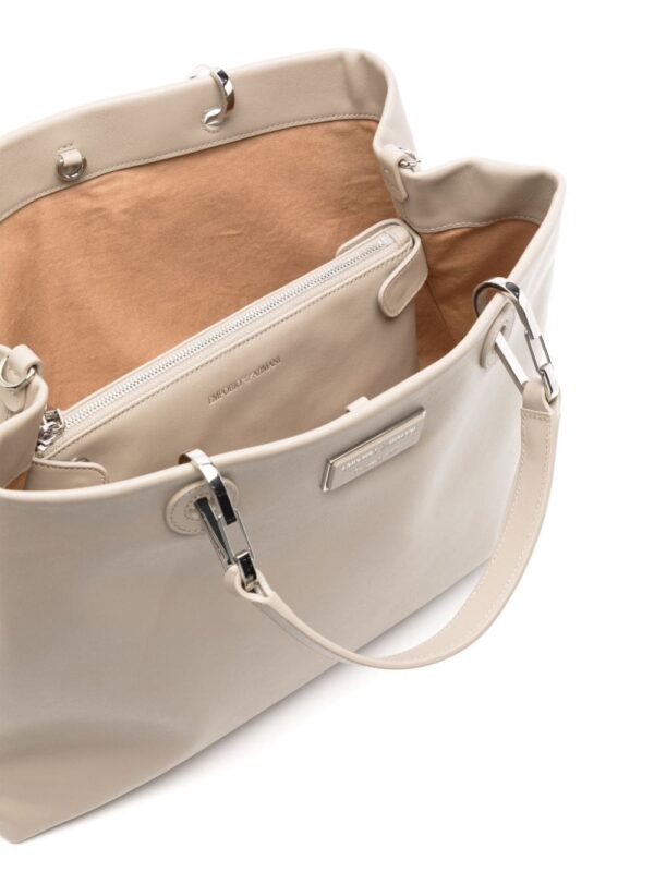 Emporio Armani medium MyEA eco-leather shopper bag - Image 4
