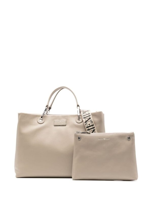 Emporio Armani medium MyEA eco-leather shopper bag - Image 5