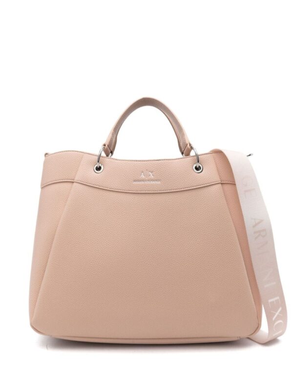 Armani Exchange logo-stamp tote bag