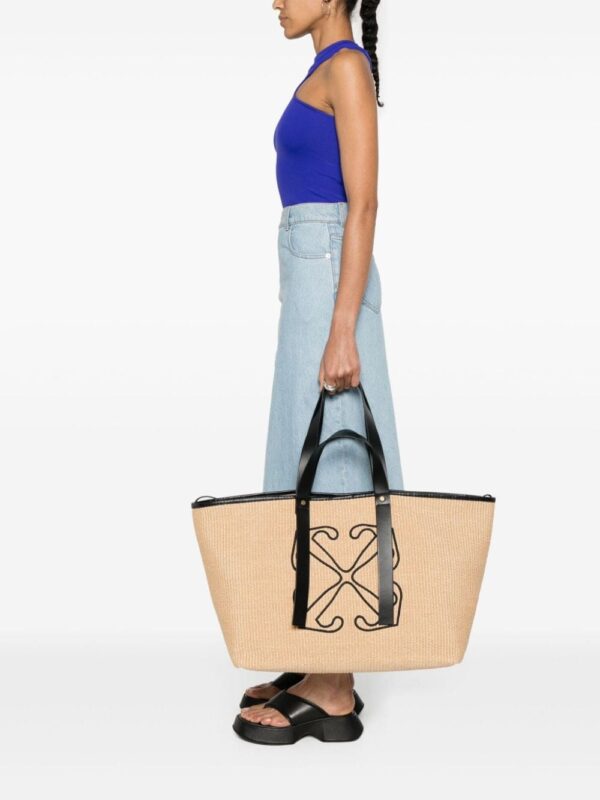 Off-White Day Off raffia tote bag - Image 2