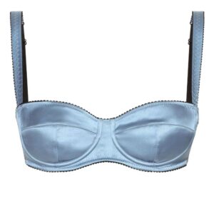 Dolce & Gabbana satin-finish balconette-style bra