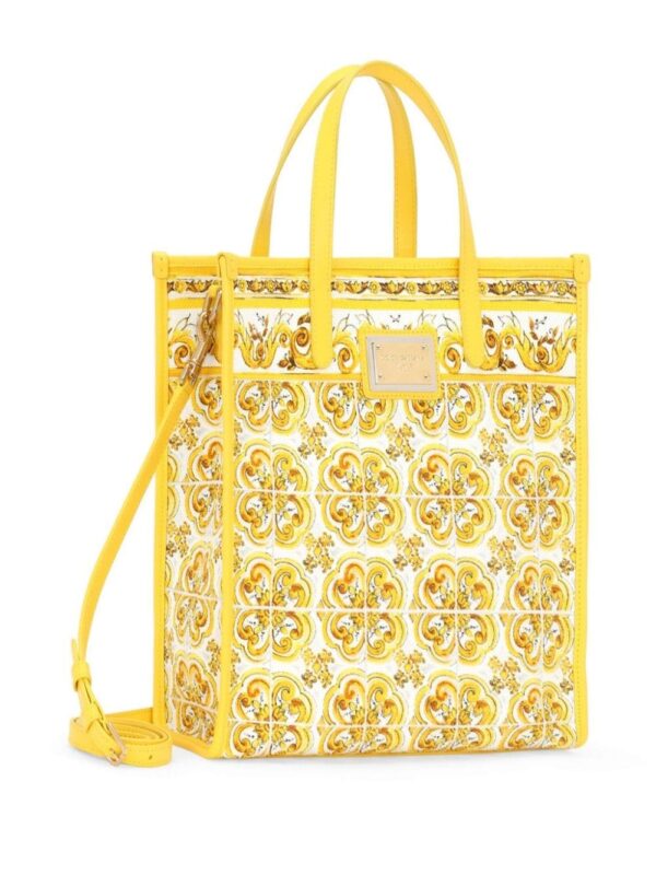Dolce & Gabbana medium Majolica-print canvas tote bag - Image 4