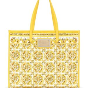 Dolce & Gabbana large Majolica-print canvas tote bag