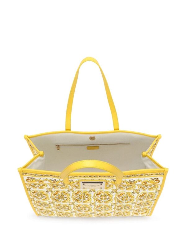 Dolce & Gabbana large Majolica-print canvas tote bag - Image 5