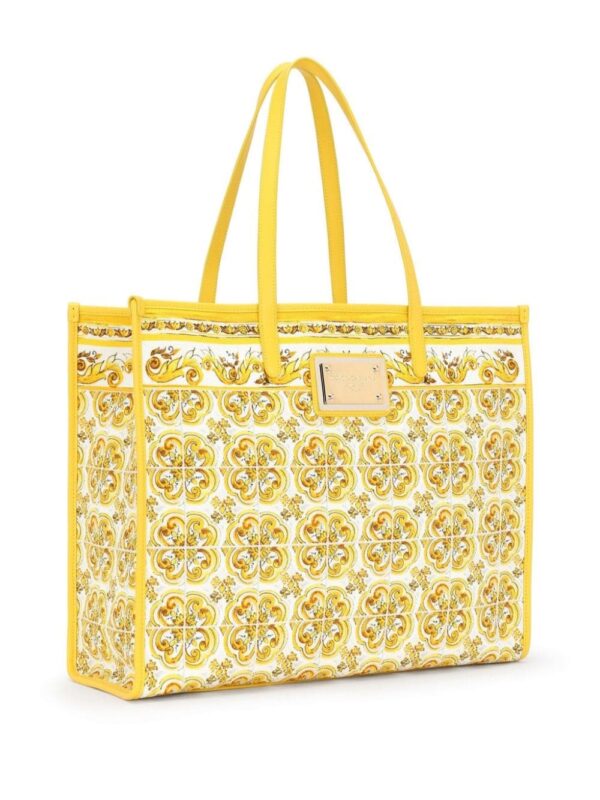 Dolce & Gabbana large Majolica-print canvas tote bag - Image 4