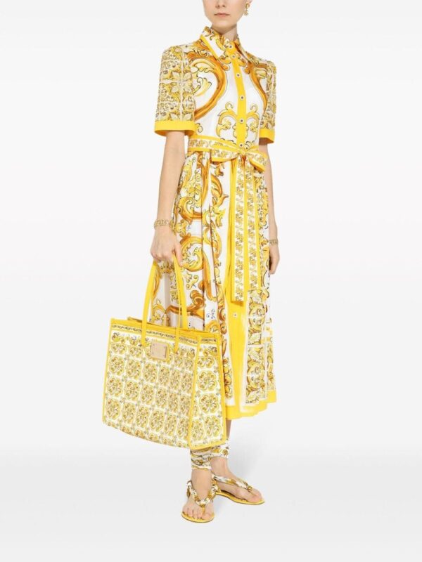 Dolce & Gabbana large Majolica-print canvas tote bag - Image 2