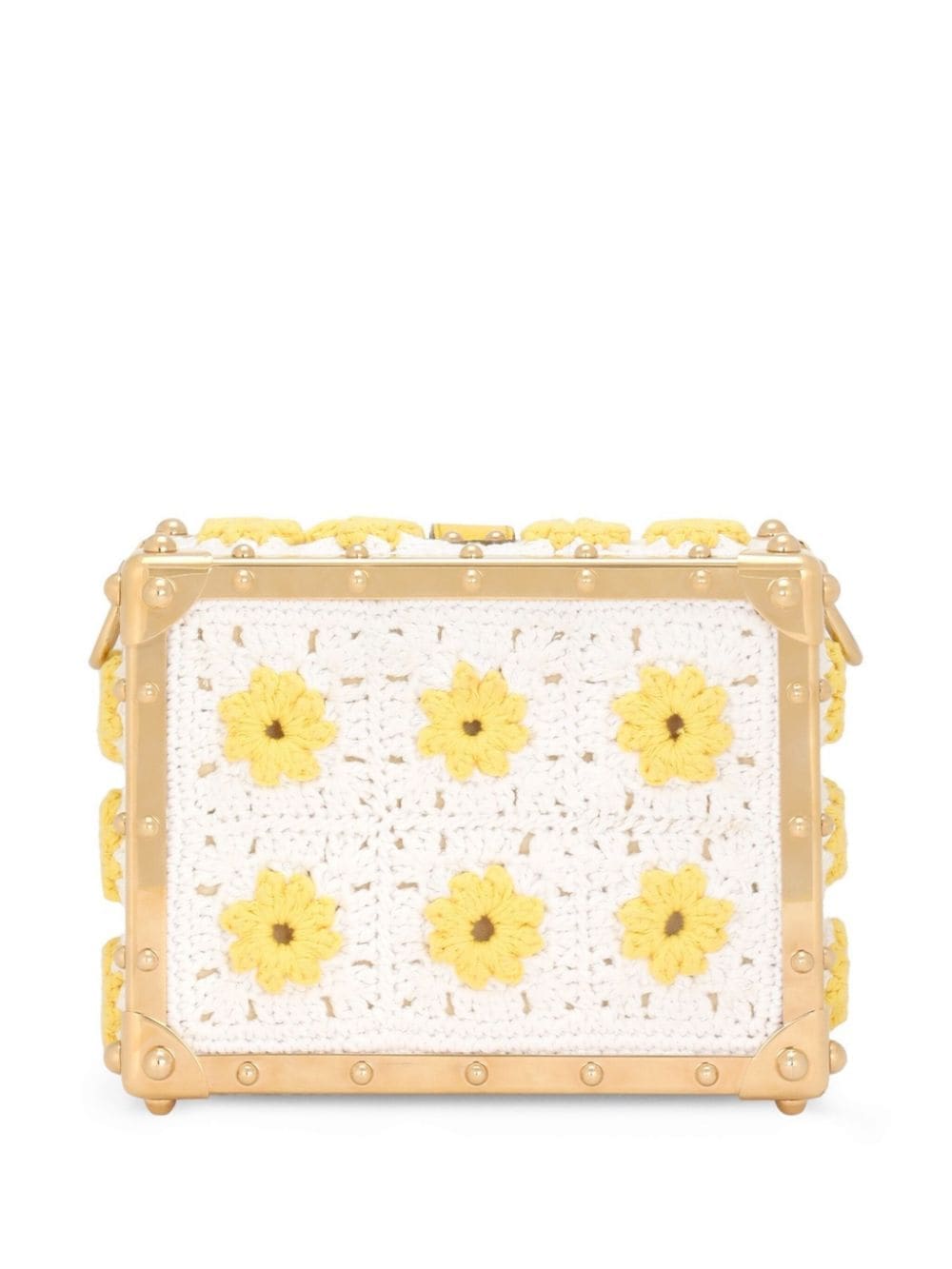 Dolce & Gabbana Dolce Box crochet-panel clutch bag - Image 3