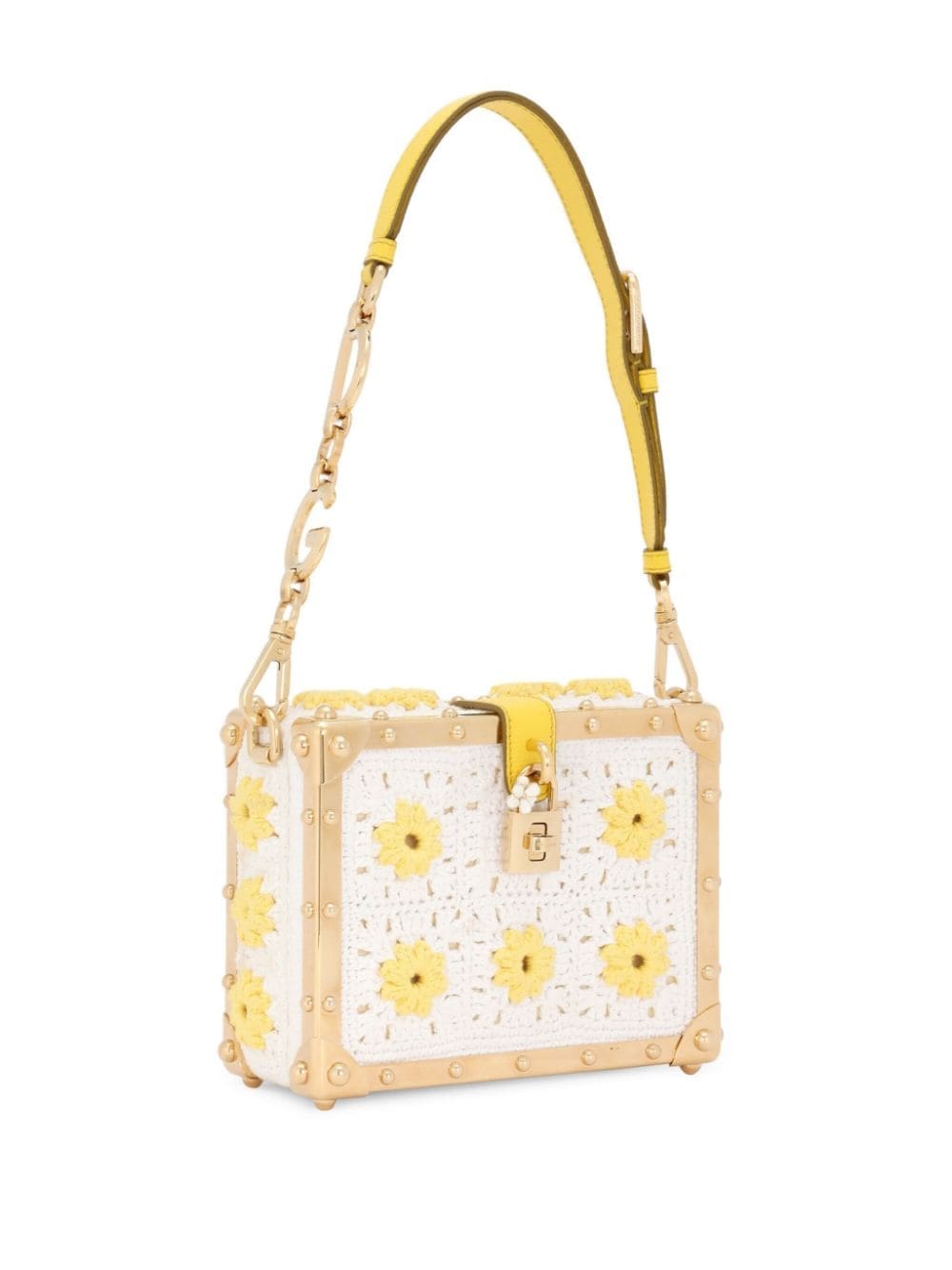 Dolce & Gabbana Dolce Box crochet-panel clutch bag - Image 4