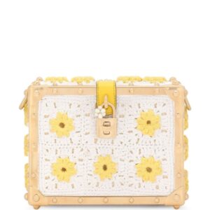 Dolce & Gabbana Dolce Box crochet-panel clutch bag