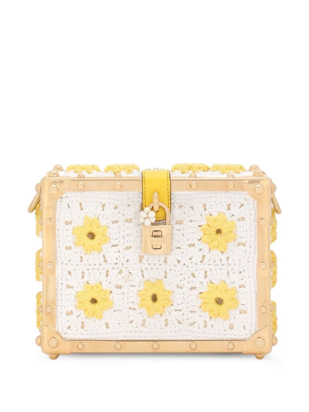 Dolce & Gabbana Dolce Box crochet-panel clutch bag