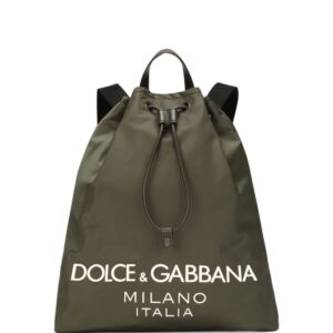 Dolce & Gabbana logo-stamp zipped backpack