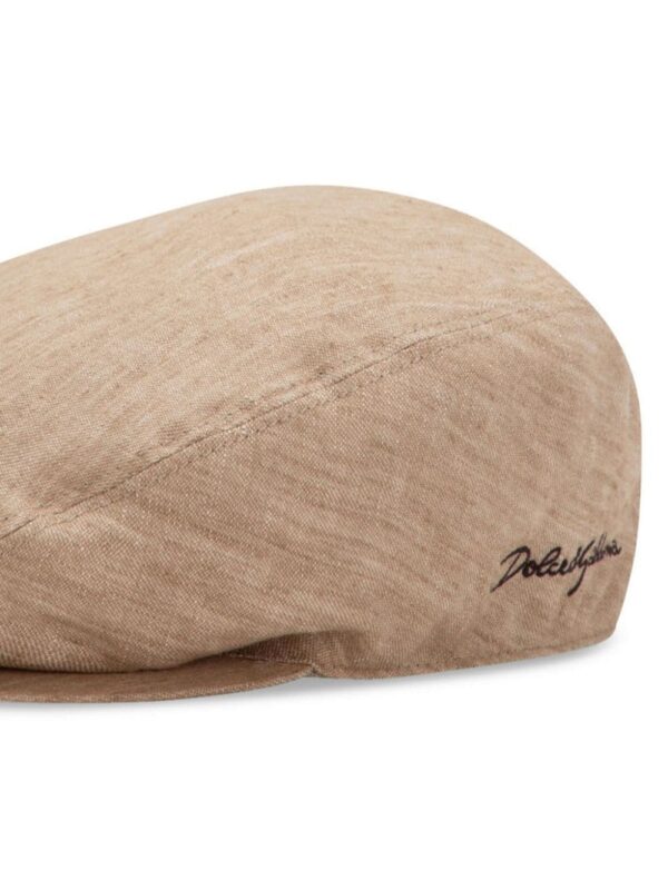 Dolce & Gabbana mélange-effect linen flat cap - Image 2