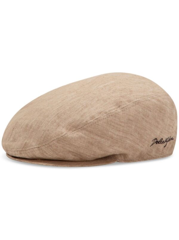 Dolce & Gabbana mélange-effect linen flat cap