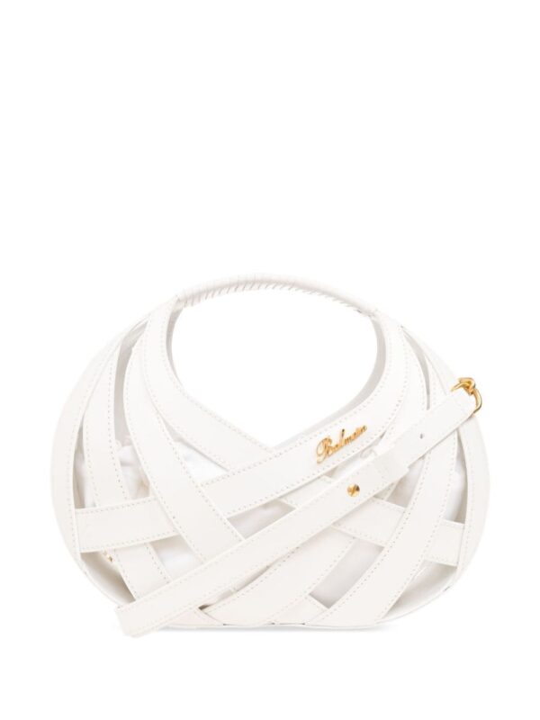 Balmain basket-weave leather tote bag