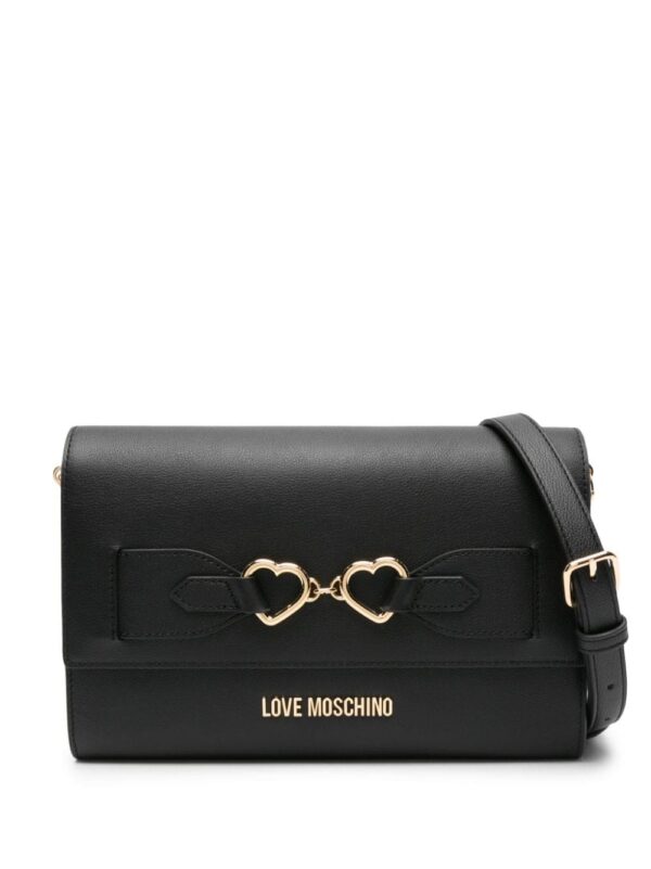 Love Moschino logo-plaque leather shoulder bag