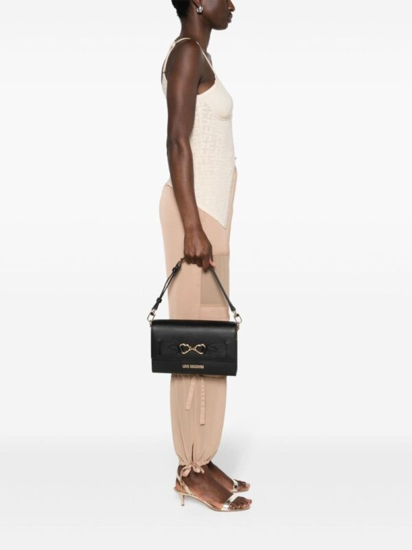 Love Moschino logo-plaque leather shoulder bag - Image 2