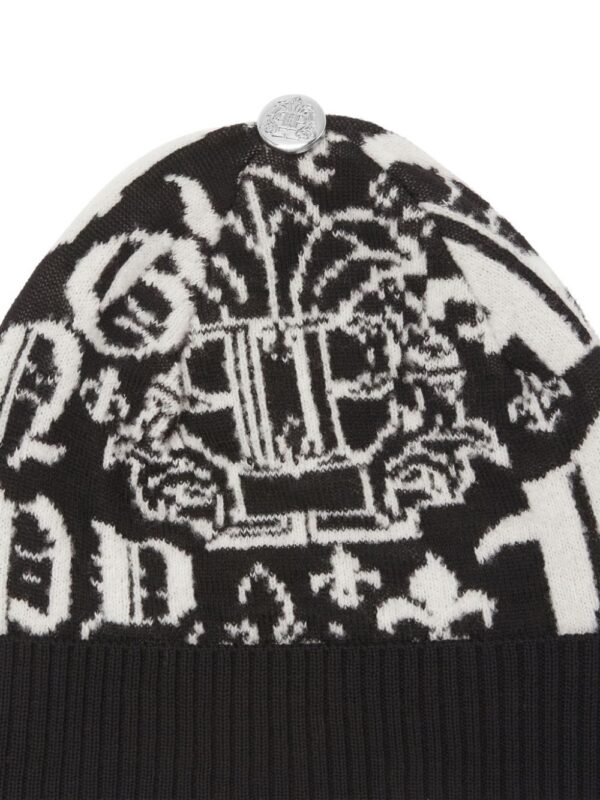 Philipp Plein logo-jacquard wool beanie - Image 3