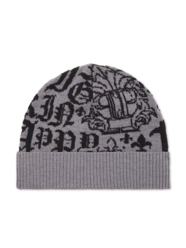 Philipp Plein logo-jacquard wool beanie - Image 2