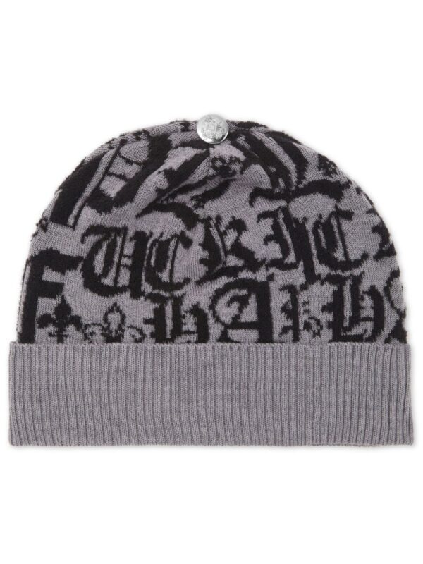 Philipp Plein logo-jacquard wool beanie