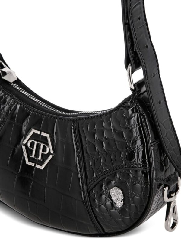 Philipp Plein logo-plaque leather shoulder bag - Image 4