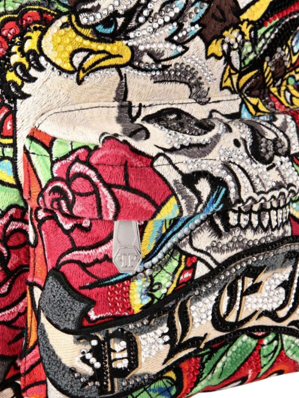 Philipp Plein Tattoo logo-embroidered backpack - Image 4