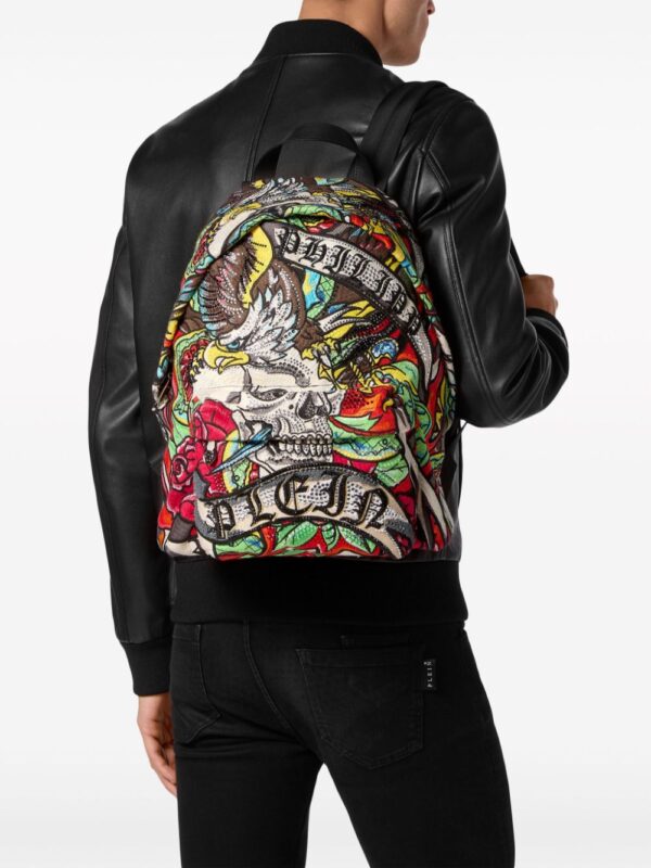 Philipp Plein Tattoo logo-embroidered backpack - Image 2