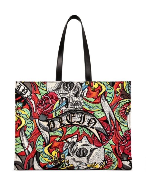 Philipp Plein Tattoo print shopping bag - Image 2