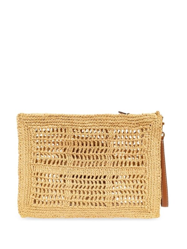 Tory Burch Ella raffia clutch bag - Image 3