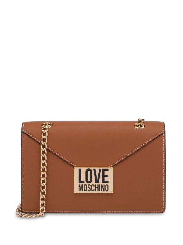 Love Moschino logo-plaque chain shoulder bag