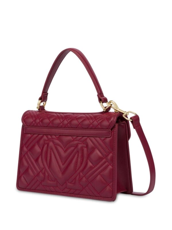 Love Moschino logo-plaque quilted shoulder bag - Image 2
